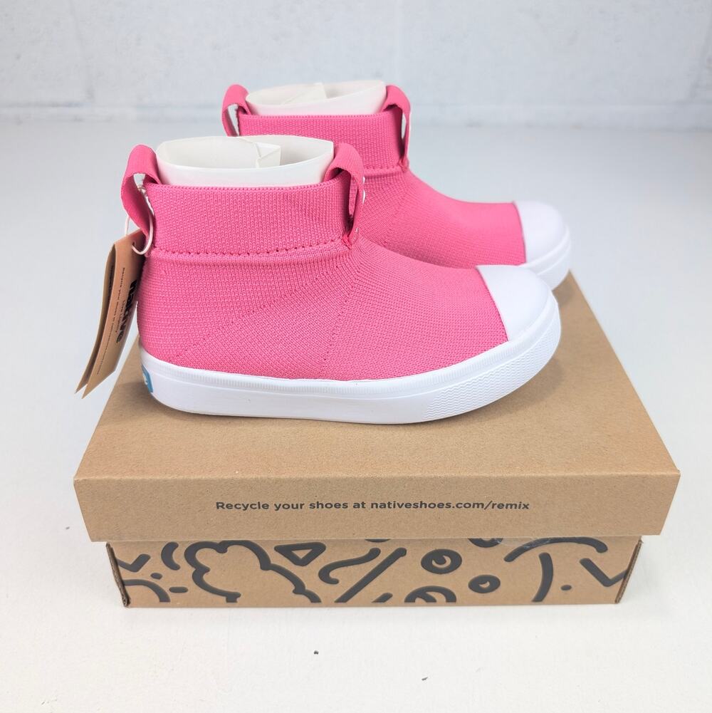 Native Jefferson Hydroknit Hightop Shoes - Youth Child 9 - Pink